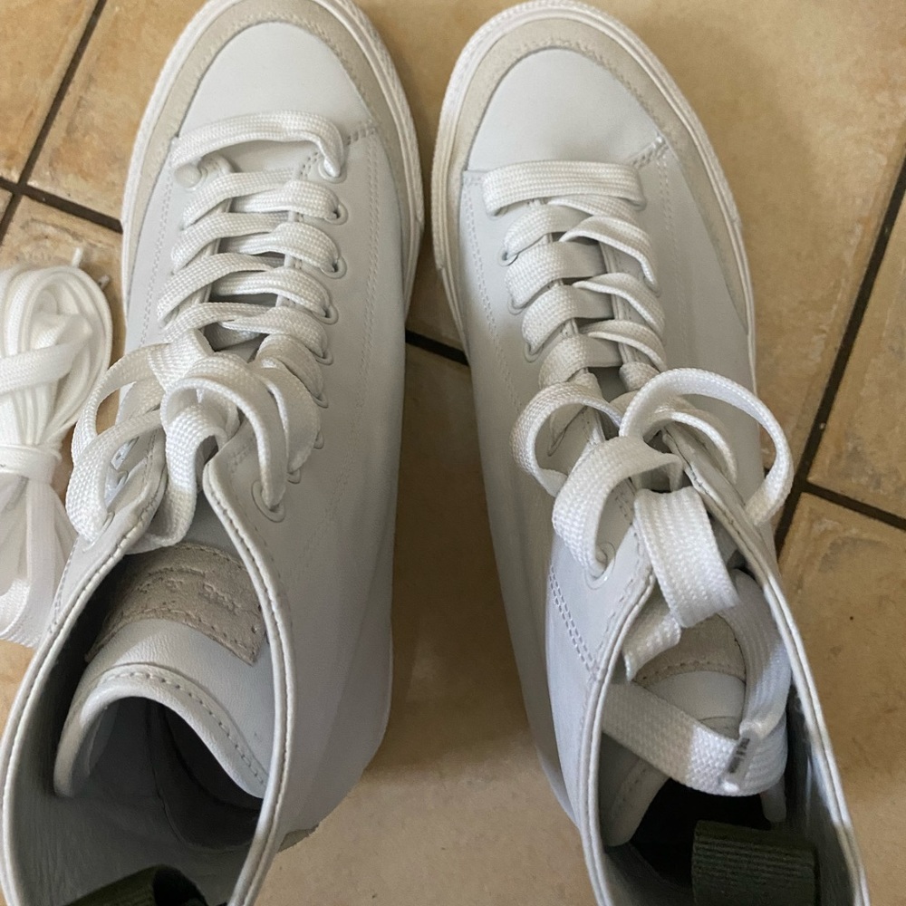 Rag & bone white RB high top sneakers